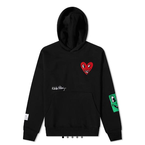 Jungles Jungles x Keith Haring Chenille Hoody in Black Size S. Authentic - Picture 2 of 12